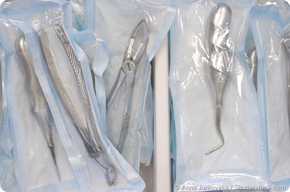 Wrapped sterilised tools