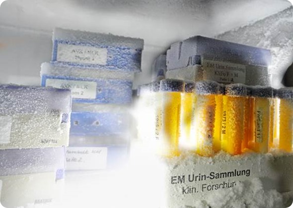 Biobank with frozen samples