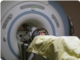 A patient has been prepared for neurosurgery with transcranial MR-guided High-Intensity Focused Ultrasound (HIFU). Credit: MR Center, University Children's Hospital Zurich