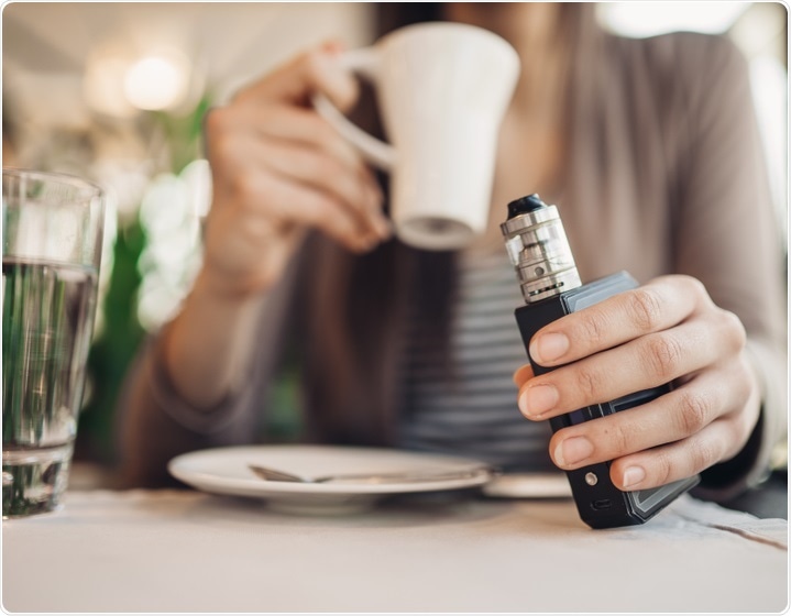 Woman vaping