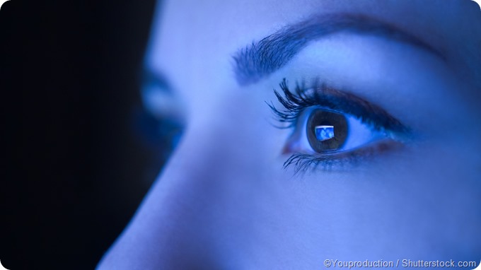 Monitor screen reflection in eyes