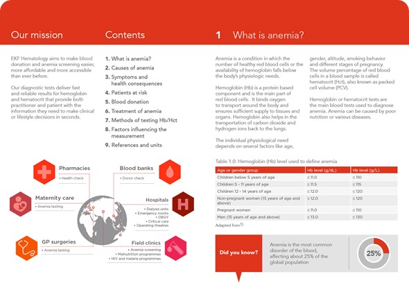 "Anemia and Hemoglobin Testing" guide published by EKF ...