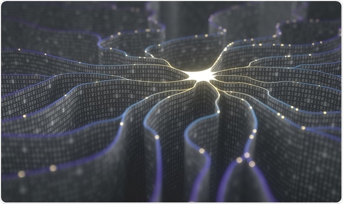 3D illustration. Artificial neuron in concept of artificial intelligence. Image Credit: Ktsdesign / Shutterstock