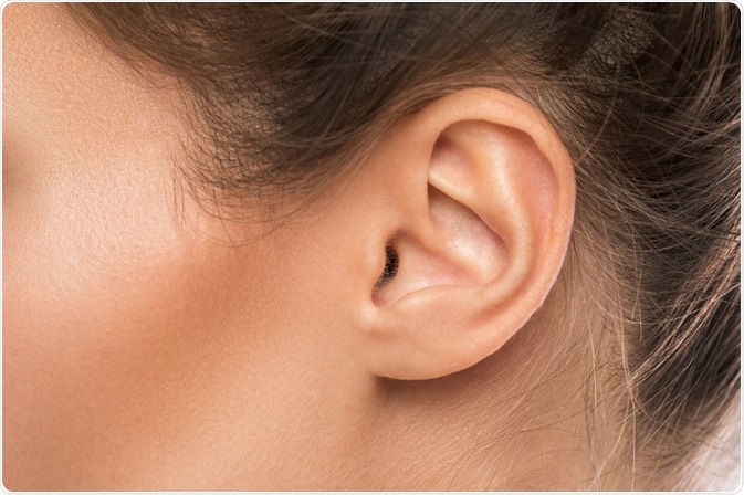 Picture of woman showing ear