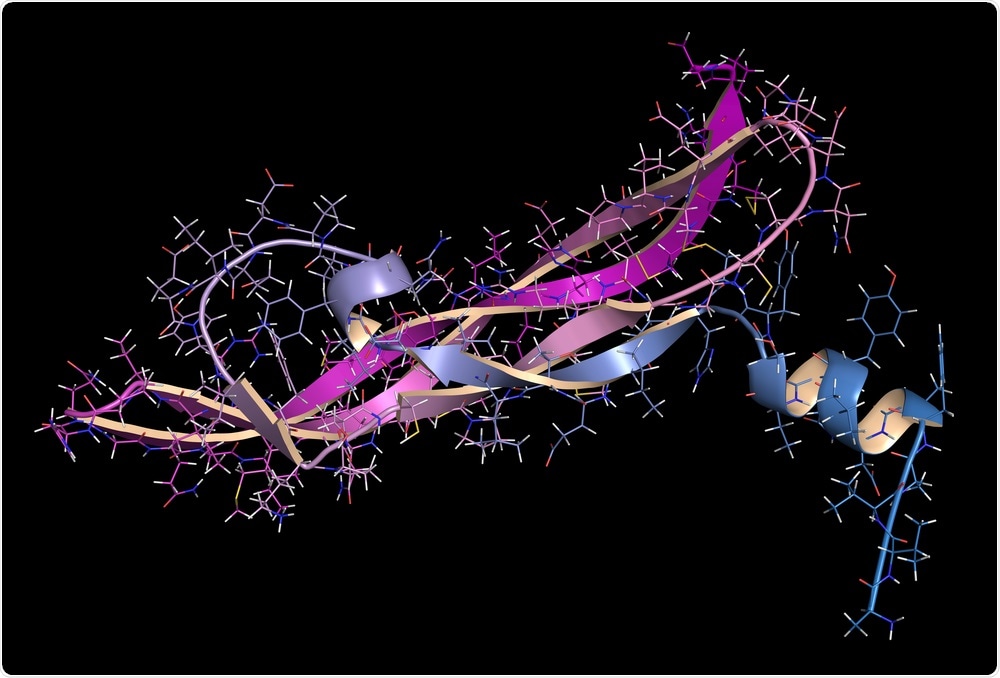 Vascular endothelial growth factor A (VEGF A) protein molecule. (molekuul_be)