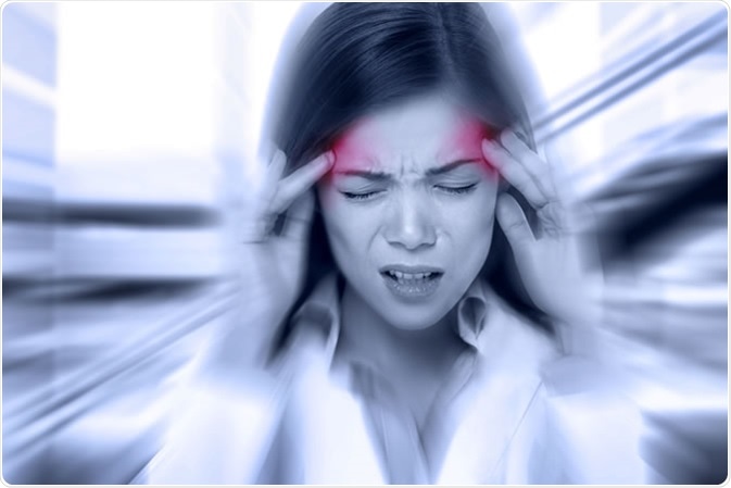 Headache migraine. Credit:Maridav / Shutterstock