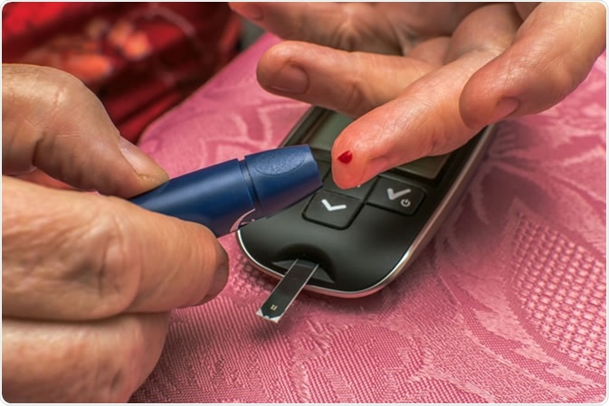 Checking blood sugar level. Image Credit: Malt Digital Agency / Shutterstock
