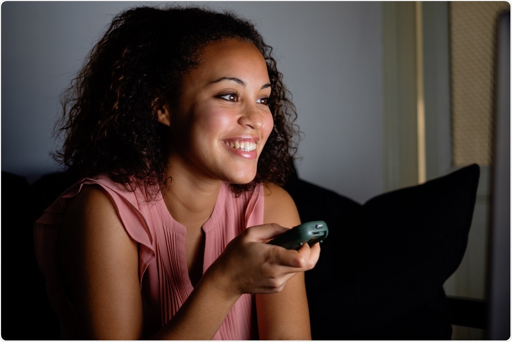 Young person watching tv