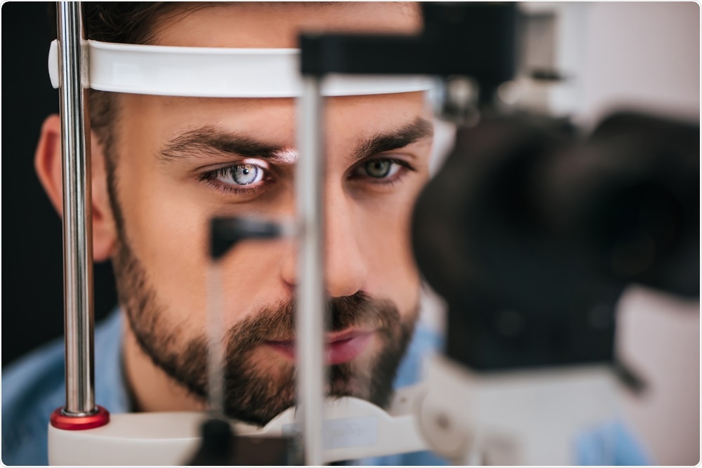 Man undergoing eye examination