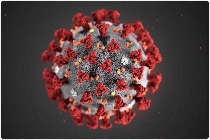 An illustration from the Centers for Disease Control and Prevention reveals the basic form of the virus blamed for the outbreak of respiratory illness first detected in Wuhan, China. (Illustration/Alissa Eckert and Dan Higgins, CDC)