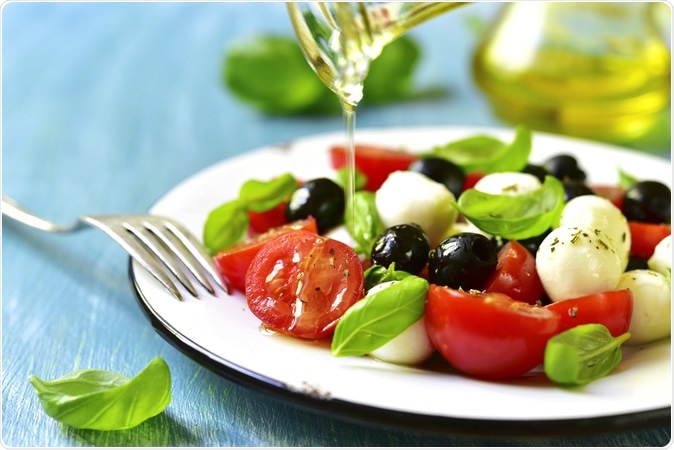 The Mediterranean diet provides large amounts of vitamins, including vitamins A, B2, B6 and B12, C, D, and E. Image Credit: Liliya Kandrashevich / Shutterstock