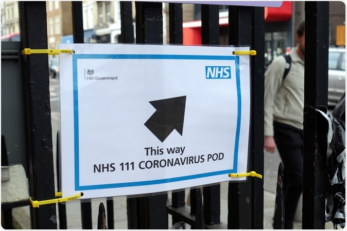 Central London hospitals set up Coronavirus Assessment Pods. Image Credit: Brian Minkoff / Shutterstock