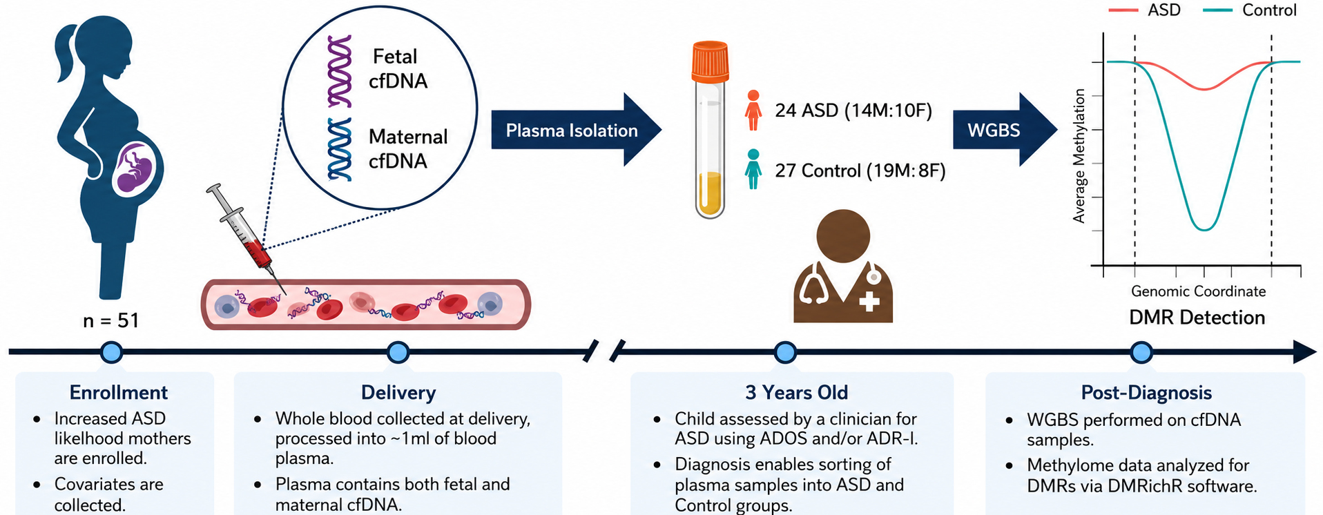 Maternal blood test reveals prenatal methylation clues linked to autism risk