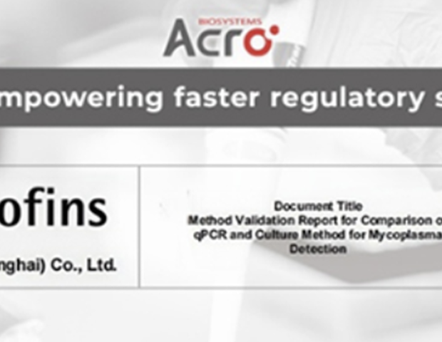 Biopharma release and mycoplasma testing