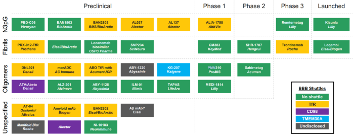 Pipeline of Anti-Aβ Antibody Drug Development