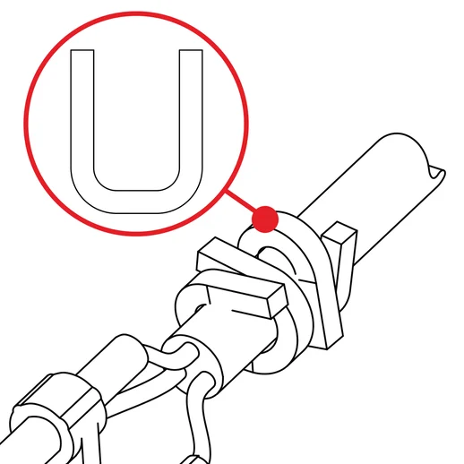 Illustration of clamping on conductors.