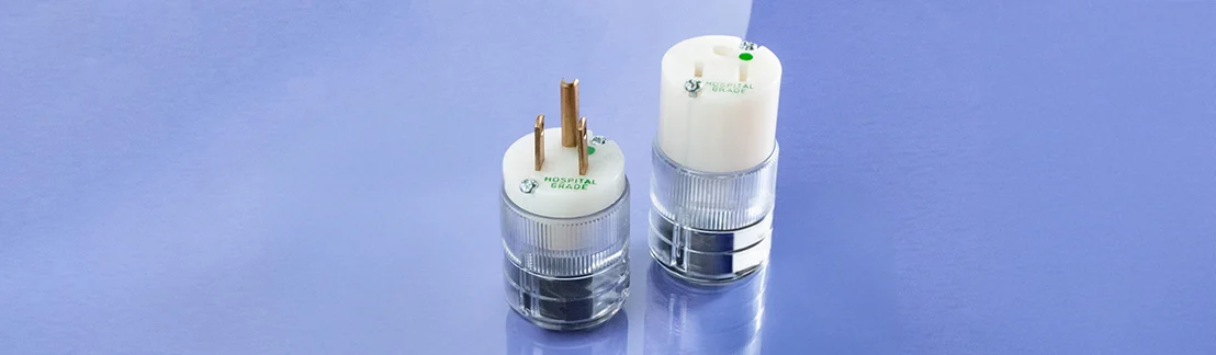 Product image of the hand-wired NEMA medical plug.