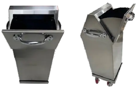 Shielded waste containers