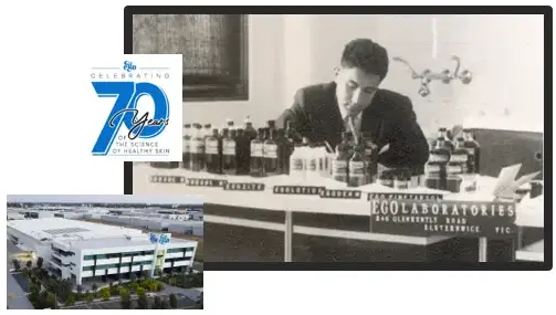 Image of Ego Pharmaceuticals founder in black and white.