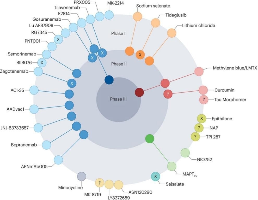 Current status of clinical trials of Tau-targeting drugs