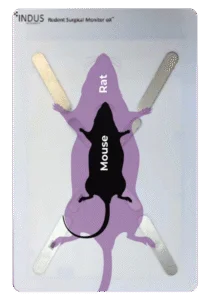 Heatable platform with illustration to depict a rat and mouse.
