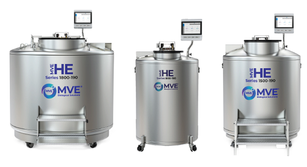 MVE HE Series freezers with CryoVerse™ Connect for intelligent cryogenic storage