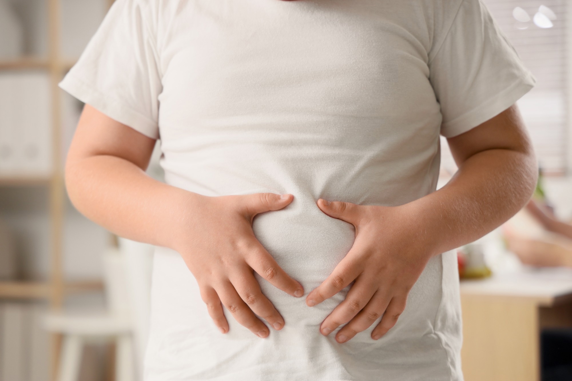 Overweight boy at nutritionist