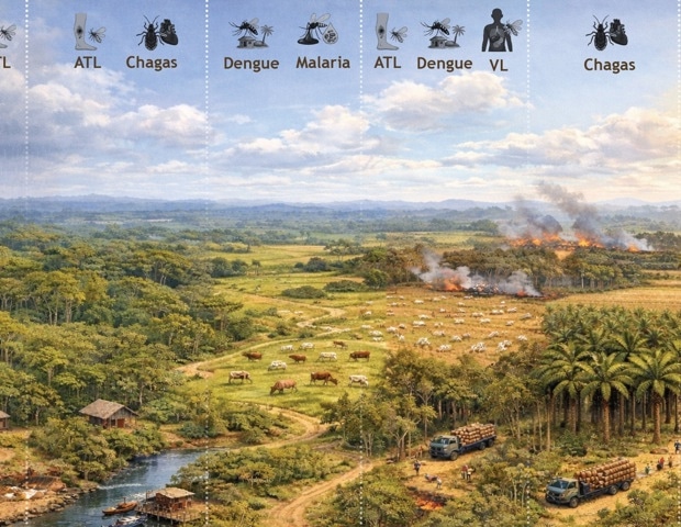 Amazon land use patterns reveal where vector-borne diseases collide
