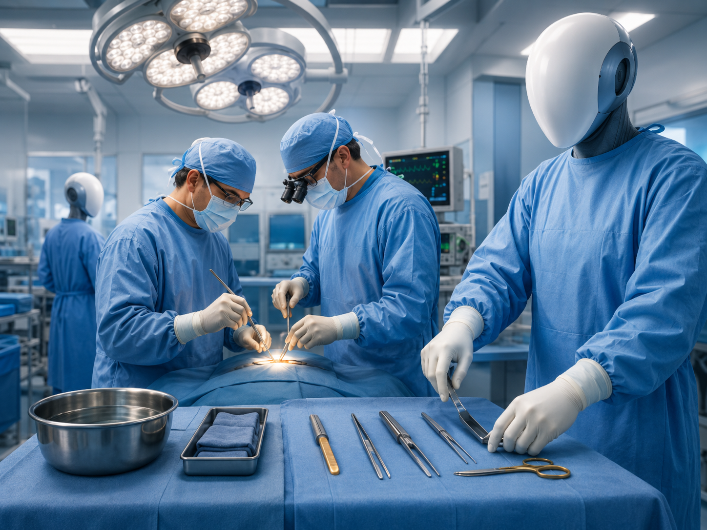 Perspective: Humanoid robots in the operating room: a framework for staged integration of embodied AI in surgery. Image credit: AI-generated image created using ChatGPT/OpenAI